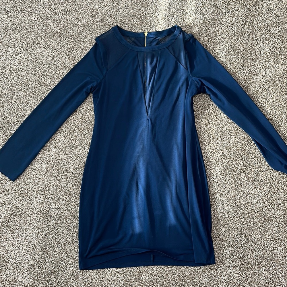 Navy express long sleeve dress. Size large. Worn once